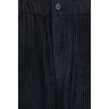 Giorgio Armani Black Viscose Casual Pants