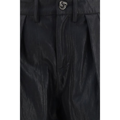 Kristina Ti Black Polyester Casual Pants