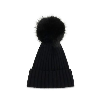Moncler Black Wool Oves Aries Beanie