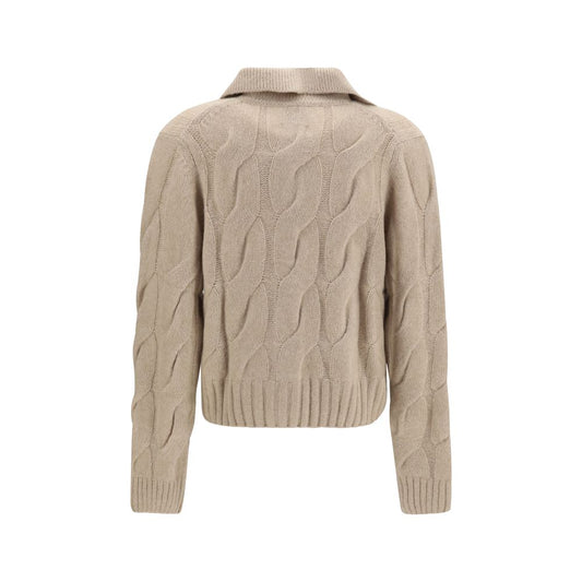 Allude Beige Cashmere Cardigan