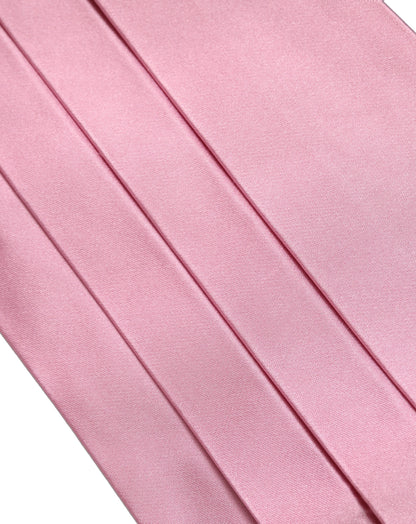 Dolce & Gabbana Pink Men 100% Silk Belt Waist Cummerbund
