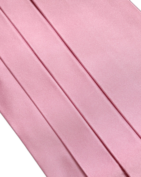 Dolce & Gabbana Pink Men 100% Silk Belt Waist Cummerbund