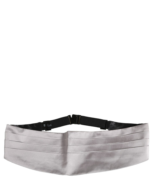 Dolce & Gabbana Gray Men 100% Silk Belt Waist Cummerbund