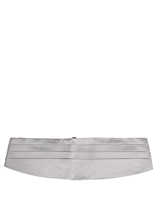 Dolce & Gabbana Gray Men 100% Silk Belt Waist Cummerbund