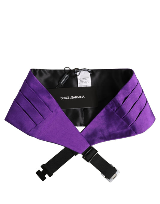 Dolce & Gabbana Violet Men 100% Silk Belt Waist Cummerbund