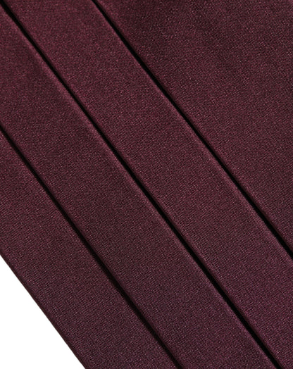 Dolce & Gabbana Maroon Men 100% Silk Belt Waist Cummerbund