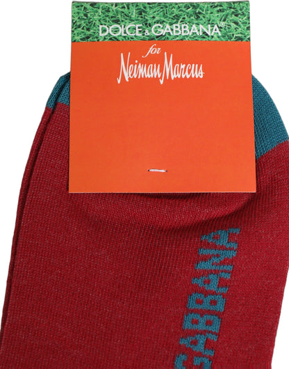 Dolce & Gabbana Men Multicolor Cotton Mid Calf Accessory Socks