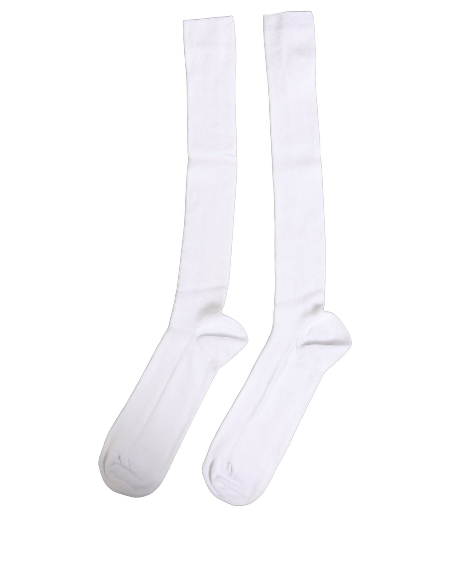 Dolce & Gabbana Men White Viscose Over The Calf Accessory Socks