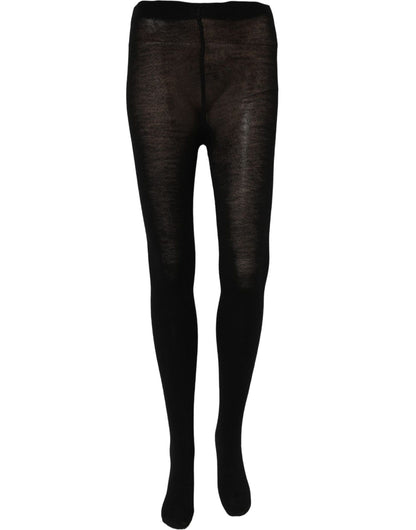 Dolce & Gabbana Black Wool Stretch Tights Stocking Accessory Socks