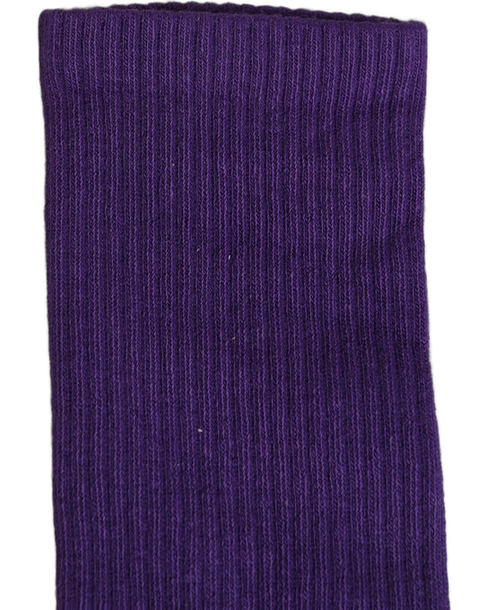 Dolce & Gabbana Violet Cotton Ribbed Mid Calf Women Accessory Socks