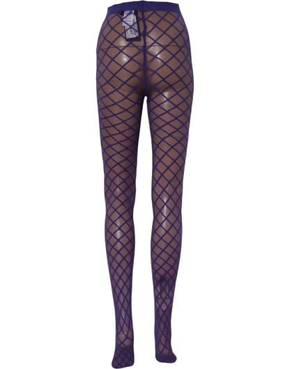 Dolce & Gabbana Purple Nylon Fishnet Pantyhose Stockings Socks