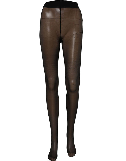 Dolce & Gabbana Black Nylon Tights Stocking Pantyhose Socks