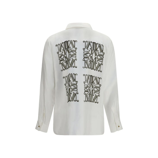 Max Mara White Silk Dress Shirt
