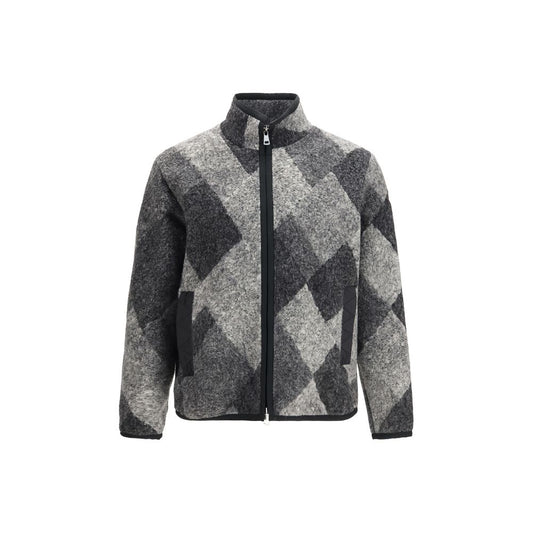 Moncler Gray Wool Oves Aries Sweatshirt