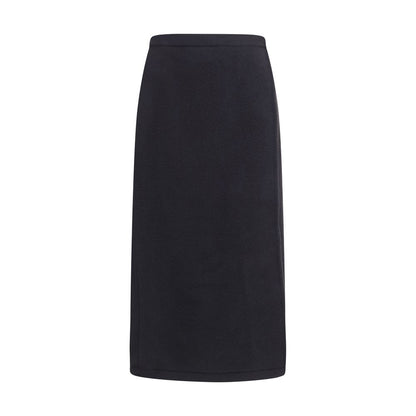 RIER Black Wool Oves Aries Midi Skirt