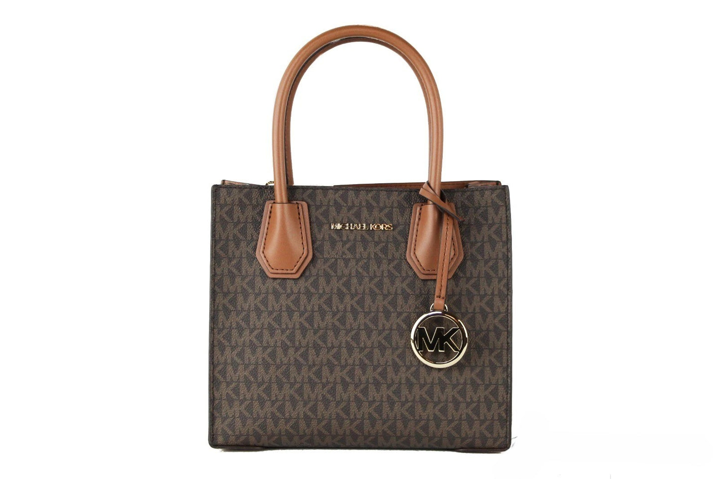 Michael Kors MICHAEL KORS Mercer 35S1GM9M2B Medium Logo And Leather Accordion Crossbody Bag In Brown