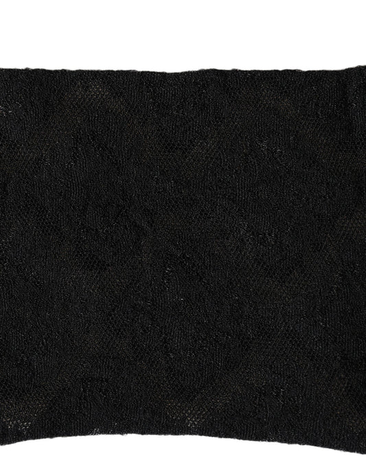 Dolce & Gabbana Black Floral Nylon Stretch Mid Calf Socks