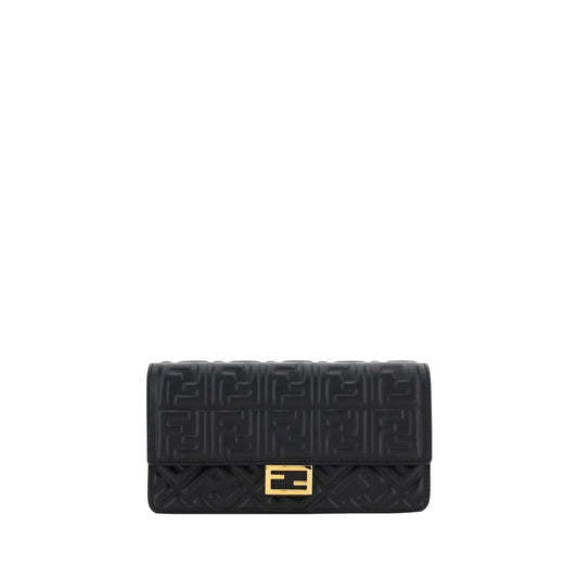 Fendi Black Calf Leather Bos Taurus Wallet