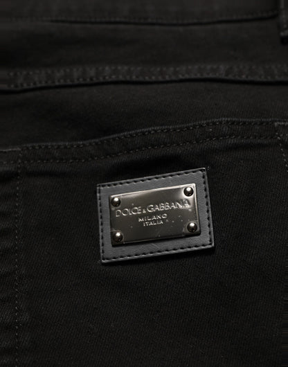 Dolce & Gabbana Black CottonStretch Regular Skinny Denim Jeans