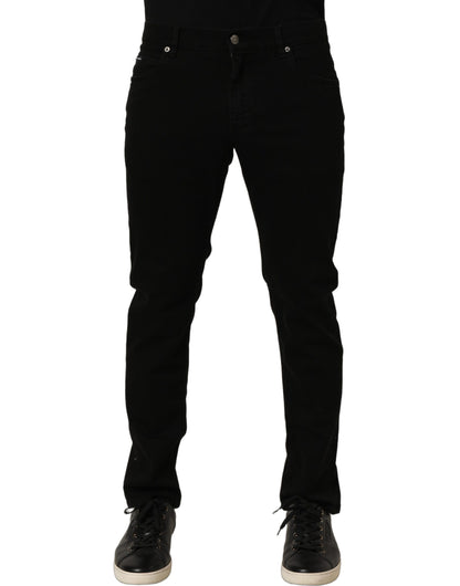 Dolce & Gabbana Black CottonStretch Regular Skinny Denim Jeans