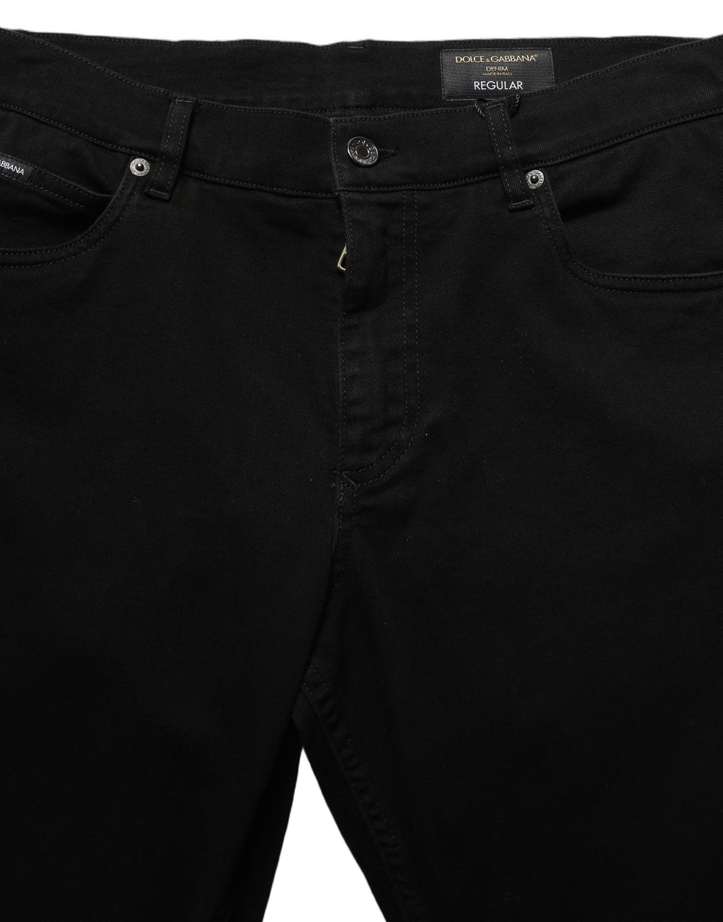 Dolce & Gabbana Black CottonStretch Regular Skinny Denim Jeans