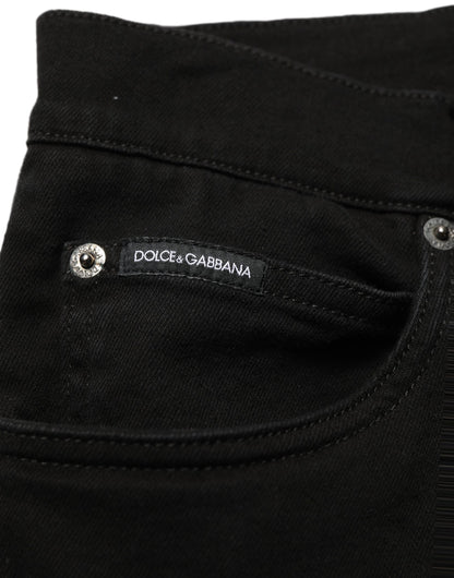 Dolce & Gabbana Black CottonStretch Regular Skinny Denim Jeans