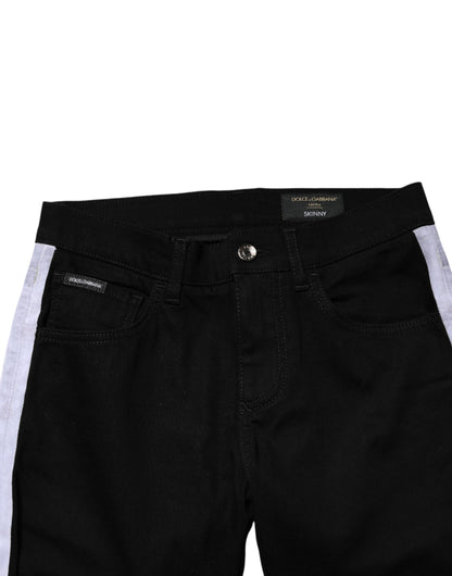 Dolce & Gabbana Black Cotton Stretch Skinny Denim Trouser Jeans