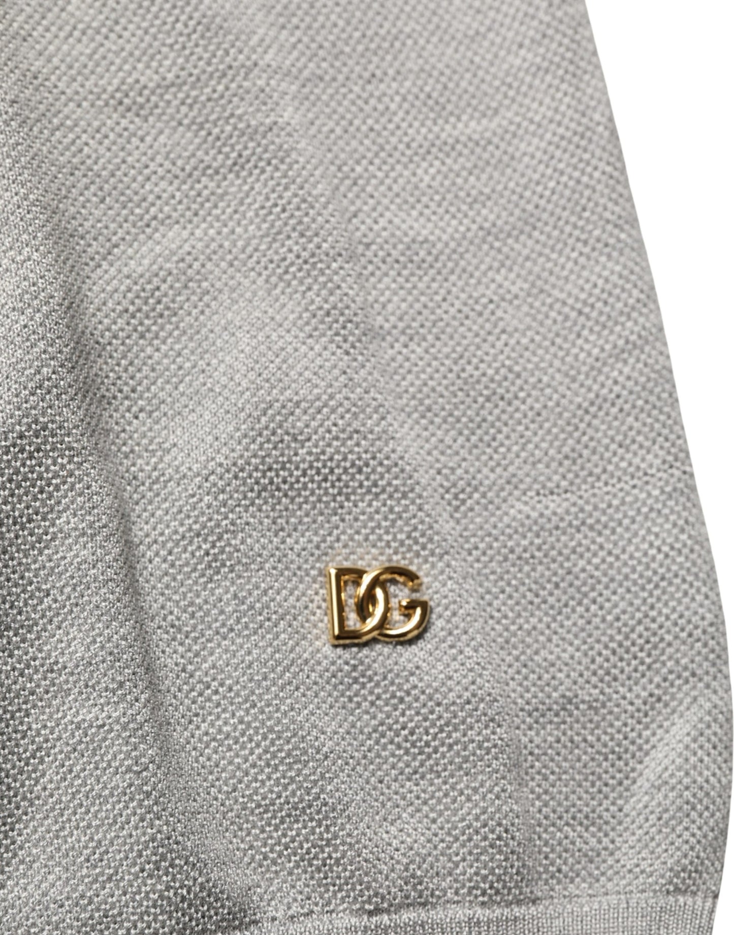 Dolce & Gabbana Gray Silk Crew Neck Short Sleeves T-shirt