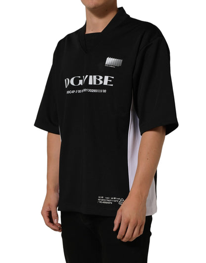 Dolce & Gabbana Black Polyester DGVIB3 Oversized Jersey T-shirt
