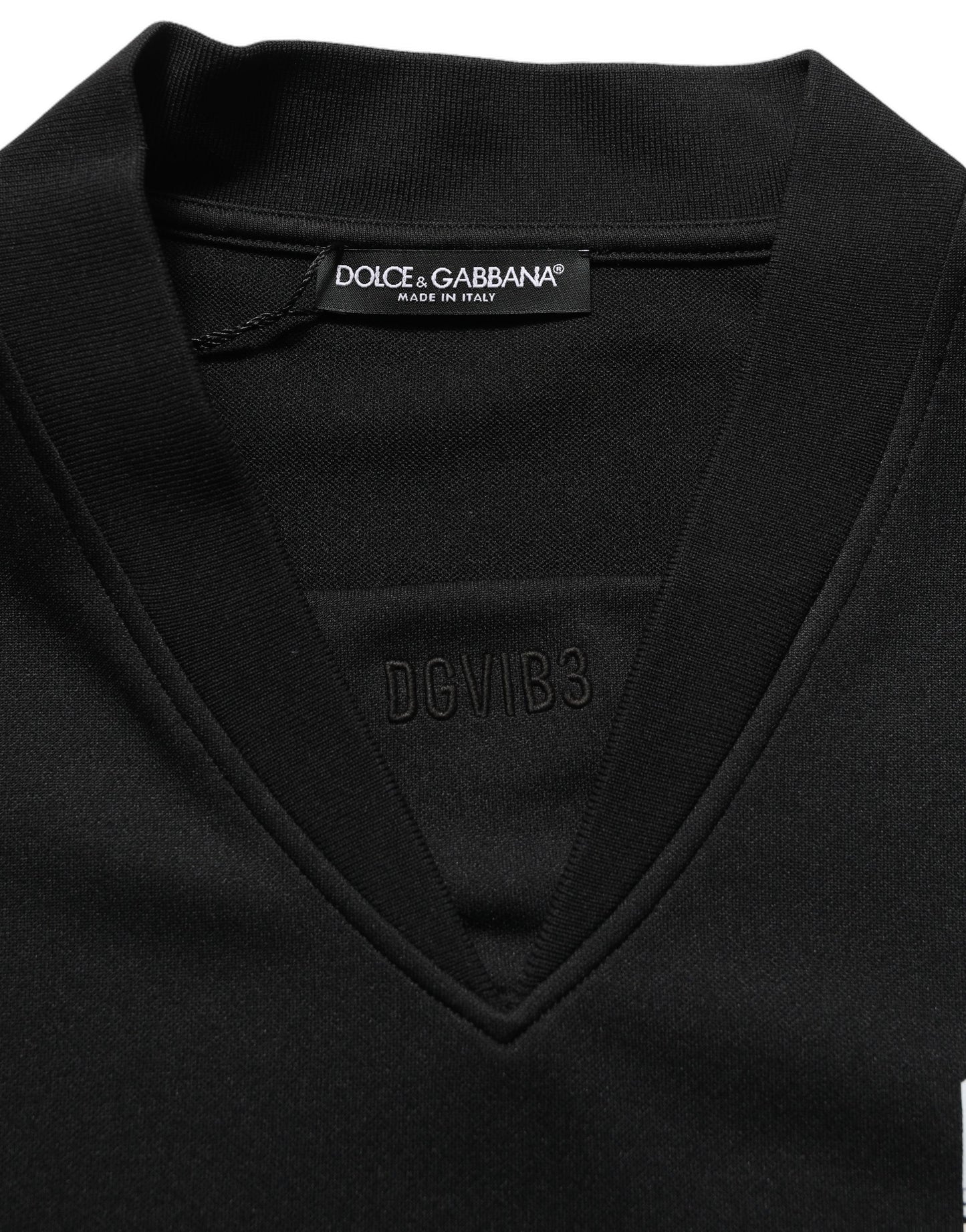 Dolce & Gabbana Black Polyester DGVIB3 Oversized Jersey T-shirt