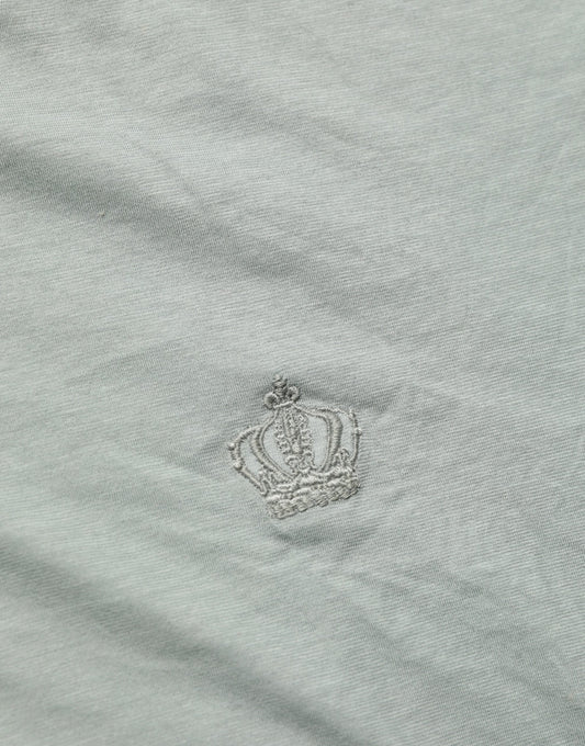 Dolce & Gabbana Green Cotton Short Sleeve Crew Neck T-shirt