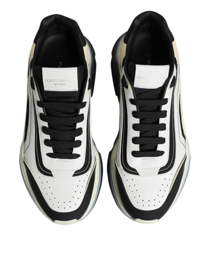 Dolce & Gabbana White Black Daymaster Two Tone Sneaker Shoes