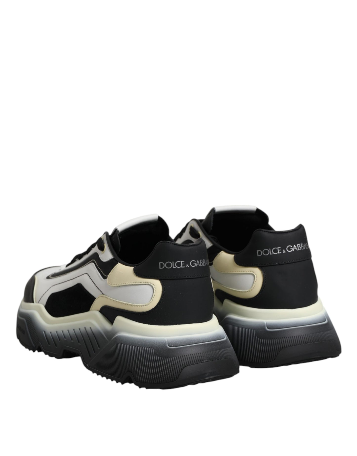 Dolce & Gabbana White Black Daymaster Two Tone Sneaker Shoes