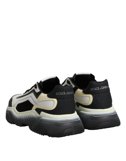 Dolce & Gabbana White Black Daymaster Two Tone Sneaker Shoes