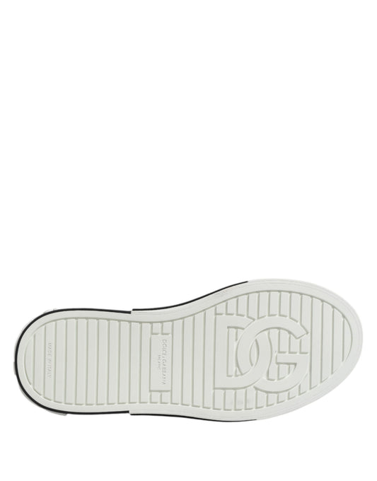 Dolce & Gabbana White Perforated Custom 2.Zero Sneakers Shoes