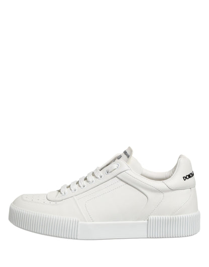 Dolce & Gabbana White Miami Leather Low Top Men Sneakers Shoes