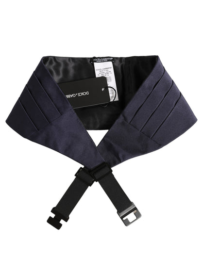 Dolce & Gabbana Dark Blue 100% Silk Belt Waist Cummerbund