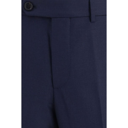 Brunello Cucinelli Blue Wool Oves Aries Dress Pants