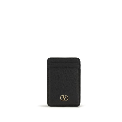 Valentino Garavani Black Calf Leather Bos Taurus Wallet