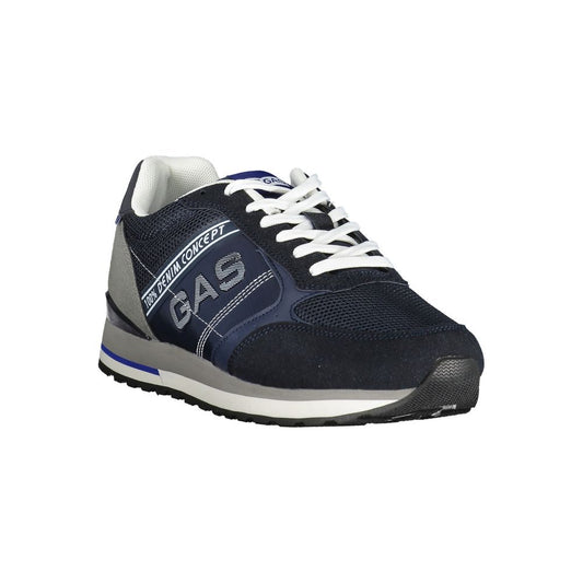 Gas Blue Polyurethane Mens Sneaker