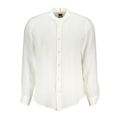 Hugo Boss White Linen Men's Shirt
