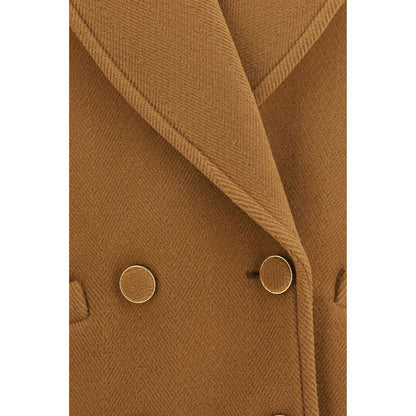 Chloé Brown Wool Oves Aries Coat
