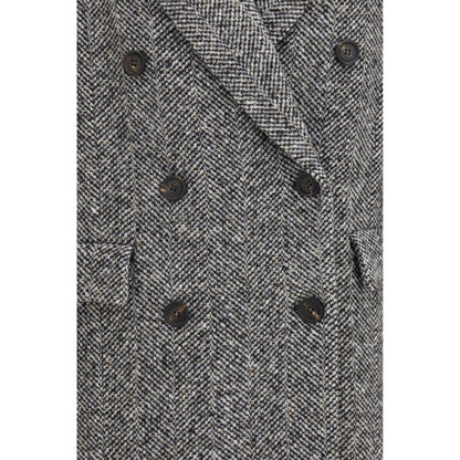 Brunello Cucinelli Gray Wool Oves Aries Coat