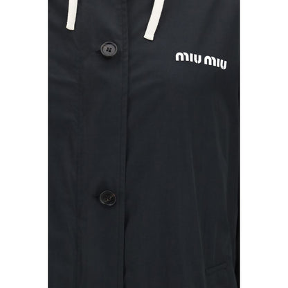 Miu Miu Black Cotton Coat