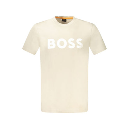 Hugo Boss Beige Cotton Men's T-Shirt