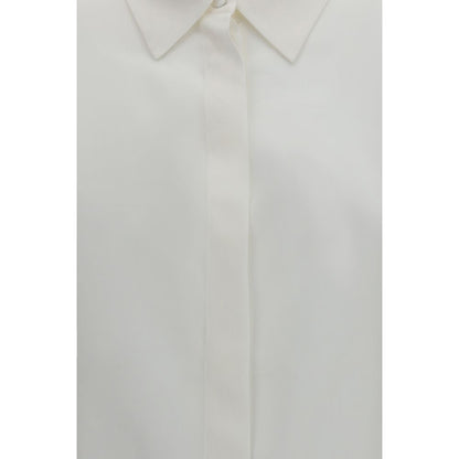 Lardini White Silk Dress Shirt