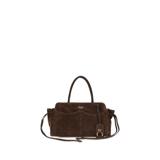 Prada Brown Suede Leather Handbag