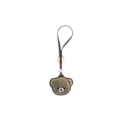 Ganni Beige Recycled Leather Keychain