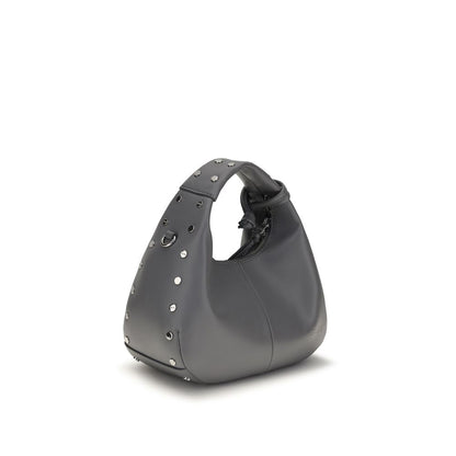 Ganni Gray Recycled Leather Handbag