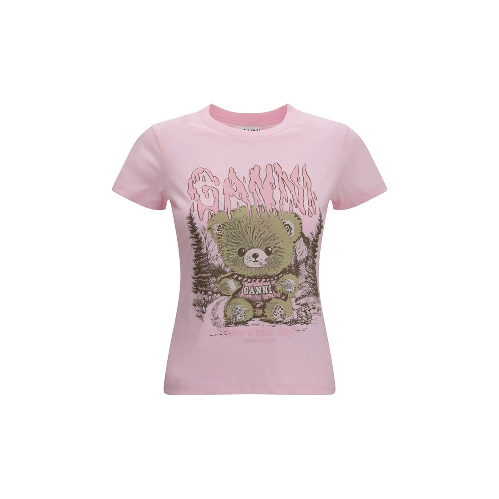 Ganni Multicolor Cotton T-Shirt